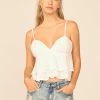 Vintage Havana Tops White Eyelet Ruffle Tank Top 1 Vintage Havana Tops White Eyelet Ruffle Tank Top