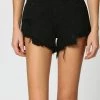 Hidden Jeans Finn 6 HR Black Destroyed Frayed Denim Short Bottoms 1 Hidden Jeans Finn 6 HR Black Destroyed Frayed Denim Short Bottoms