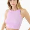 Nikibiki Rey Ribbed Fair Orchid Highneck Crop Top 2 Nikibiki Rey Ribbed Fair Orchid Highneck Crop Top