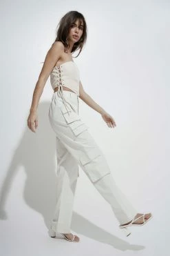 Beige Botany Kenny Utility Cargo Pant