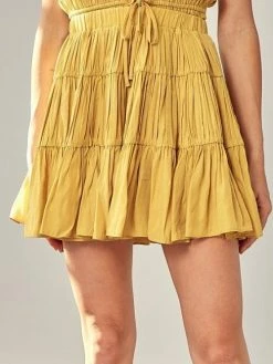 Mustard Seed Renata Cornsilk Tiered Skort