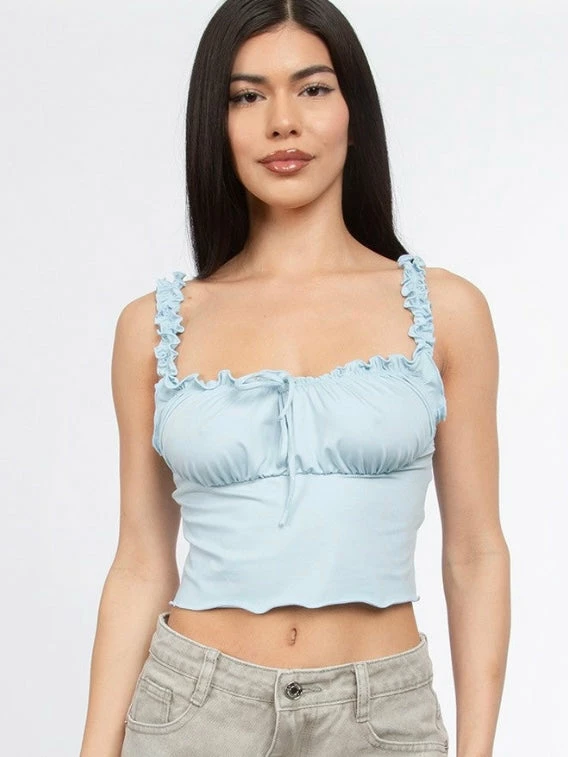 Tic Toc Kissy Blue Crop Top Tops 3 Tic Toc Kissy Blue Crop Top Tops