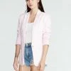 BB Dakota Linen On The Edge Pink Blazer Outerwear