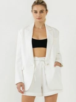 English Factory Christine White Blazer Outerwear