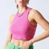 Signature 8 Delia Rib Racer Back Pink Crop Top