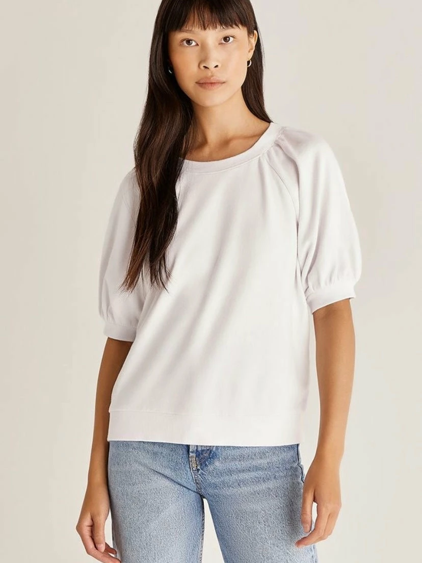 ZSupply Gianna White Terry Tee Tops 4 ZSupply Gianna White Terry Tee Tops