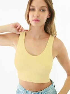 Nikibiki Tops Cali Reversible Popcorn Herringbone Crop Top