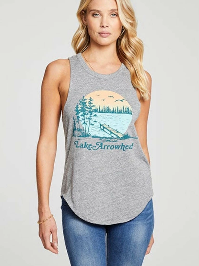 CHASER Lake Arrowhead Triblend Basic Muscle Tank Tops 3 CHASER Lake Arrowhead Triblend Basic Muscle Tank Tops