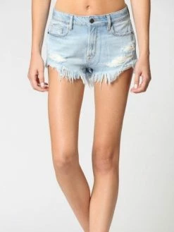 Hidden Jeans Finn 2 HR Super Frayed Denim Short Bottoms
