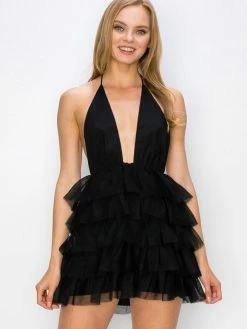 The Vintage Shop Dresses Carrie Tulle Halter Dress