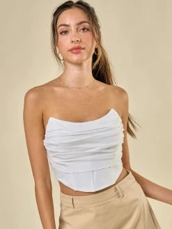 Blue Blush Giada Off White Top
