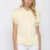 Fate By LFD Stasia Ruched Sleeve Top