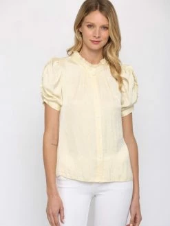 Fate By LFD Stasia Ruched Sleeve Top
