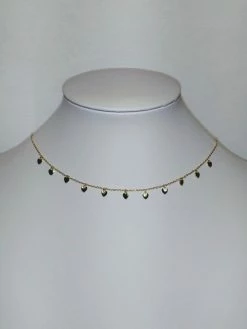 Luna Chick Sales 18 Rae & Jade Dangle Heart Sterling Silver Choker