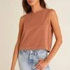 ZSupply Sloane Vintage Brown Jersey Muscle Tank Tops 1 ZSupply Sloane Vintage Brown Jersey Muscle Tank Tops