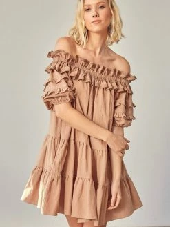 Mustard Seed Margaux Taupe Dress