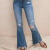 Flying Monkey Hudson MR Distressed Flare Jean Bottoms