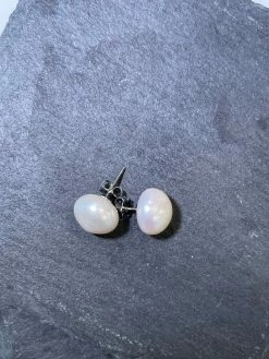 Rae & Jade Button Pearl Studs ACCESSORIES