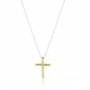 Sahira ACCESSORIES Two Tone Cross Necklace 1 Sahira ACCESSORIES Two Tone Cross Necklace