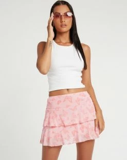 Motel Camila Pink Skirt Bottoms