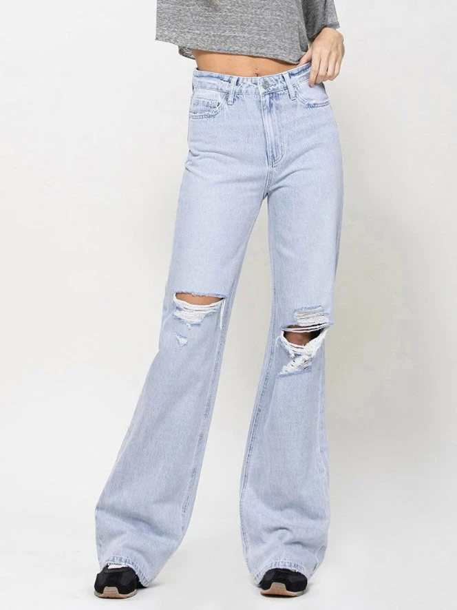 Vervet Leslie 90's Super HR Relaxed Cut Knee Flare Jean 3 Vervet Leslie 90's Super HR Relaxed Cut Knee Flare Jean