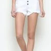 Hidden Jeans Sofie 5 HR White Button Mom Denim Short 2 Hidden Jeans Sofie 5 HR White Button Mom Denim Short