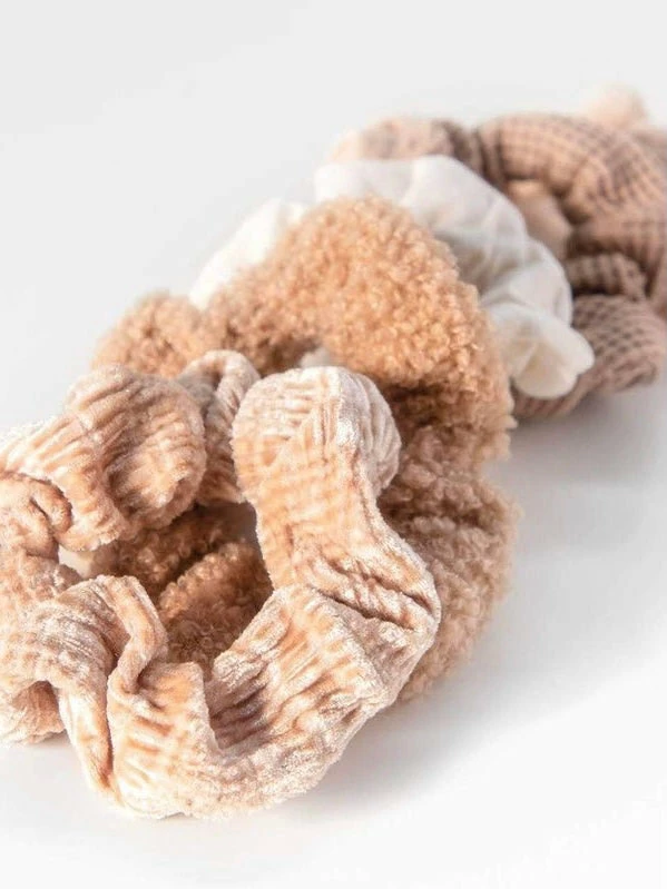 Kitsch Assorted Textured Sand 5-pack Scrunchie 5 Kitsch Assorted Textured Sand 5-pack Scrunchie