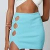 Cotton Candy Bottoms Jessie Ocean Blue Mini Skirt