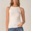 Elan Wide Rib Cream Racer Tank 2 Elan Wide Rib Cream Racer Tank