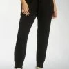 Elan Bottoms Wide Rib Black Knit Jogger