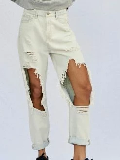 Insane Gene Ryan Light Wash Destroyed Slouch Jean Bottoms