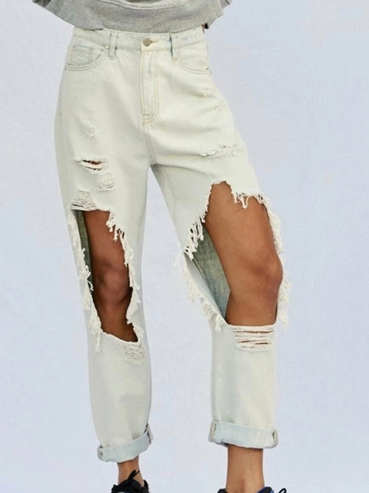 Insane Gene Ryan Light Wash Destroyed Slouch Jean Bottoms 3 Insane Gene Ryan Light Wash Destroyed Slouch Jean Bottoms