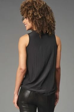 Lola & Sophie Black Satin Band Surplus Top