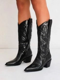 Billini Shoes Danilo Black Metallic Cowboy Boot