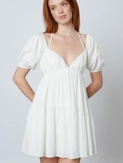 Cotton Candy Clara White Dress