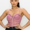 Iris Valentina Lavender Mesh Bodysuit Tops 2 Iris Valentina Lavender Mesh Bodysuit Tops