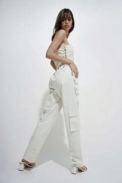 Beige Botany Kenny Utility Cargo Pant