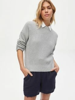 Michael Stars Sia Gauze Navy Short Bottoms