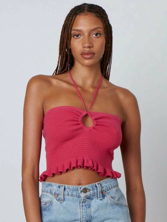 Cotton Candy Tops Bonnie Hot Pink Top 3 Cotton Candy Tops Bonnie Hot Pink Top