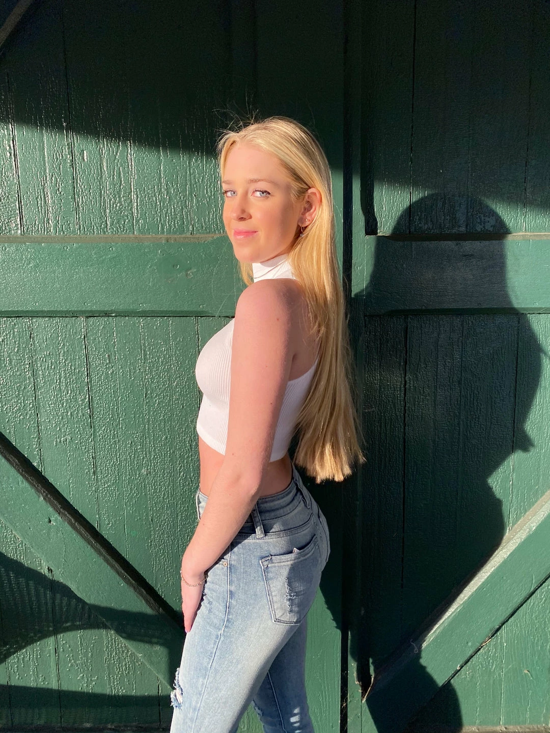 Suzette Sleeveless Mock Rib White Crop Top Tops 4 Suzette Sleeveless Mock Rib White Crop Top Tops