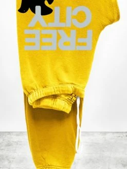 Free City FREECITYLARGE Artyard Yellow Sweatpant Bottoms