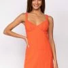 Sky To Moon Dresses Abigail Orange Dress 2 Sky To Moon Dresses Abigail Orange Dress