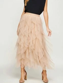 Strut And Bolt Charmed Tulle Midi Skirt Bottoms