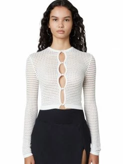 NIA Tops Sofia White Cardigan