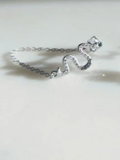 Rae & Jade ACCESSORIES Snake With Chain Earring