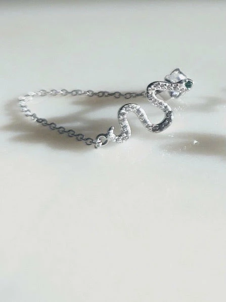 Rae & Jade ACCESSORIES Snake With Chain Earring 3 Rae & Jade ACCESSORIES Snake With Chain Earring