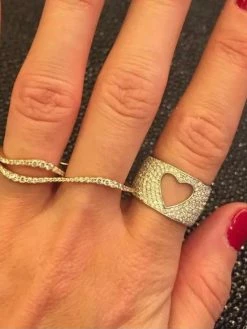 Sahira Pave Heart Ring ACCESSORIES