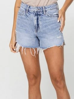 Vervet Bottoms Sienna Super HR Raw Edge Denim Short