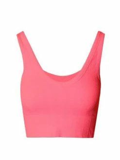 Nikibiki Tops Cali Reversible Bubble Gum Herringbone Crop Top