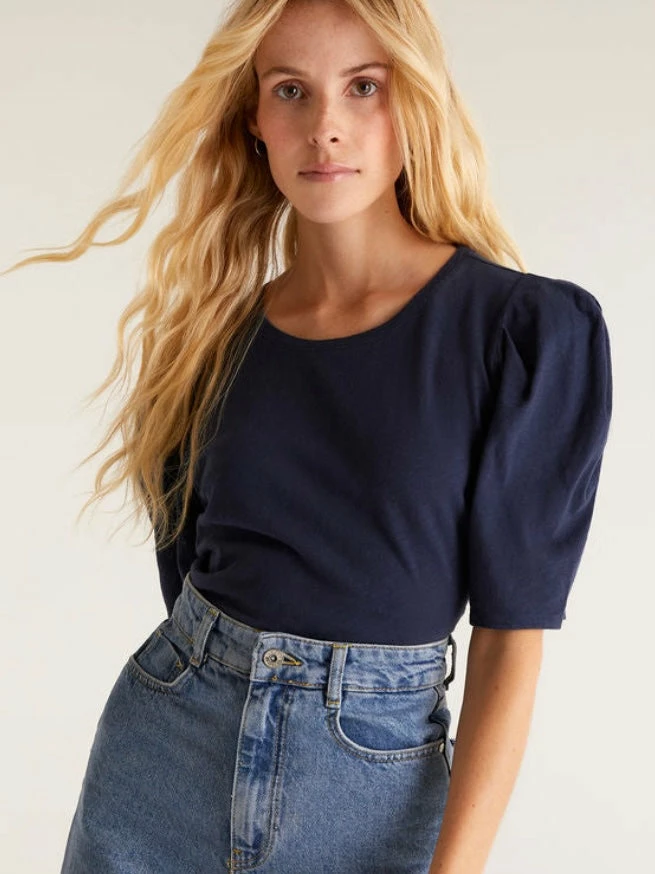 ZSupply Tops Sky Slub Navy Top 3 ZSupply Tops Sky Slub Navy Top